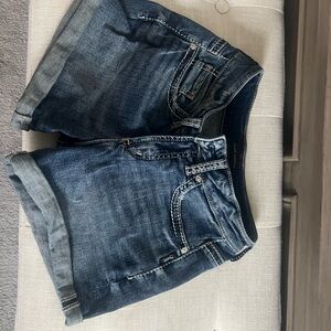 Silver Jeans Dark Indigo Denim Shorts